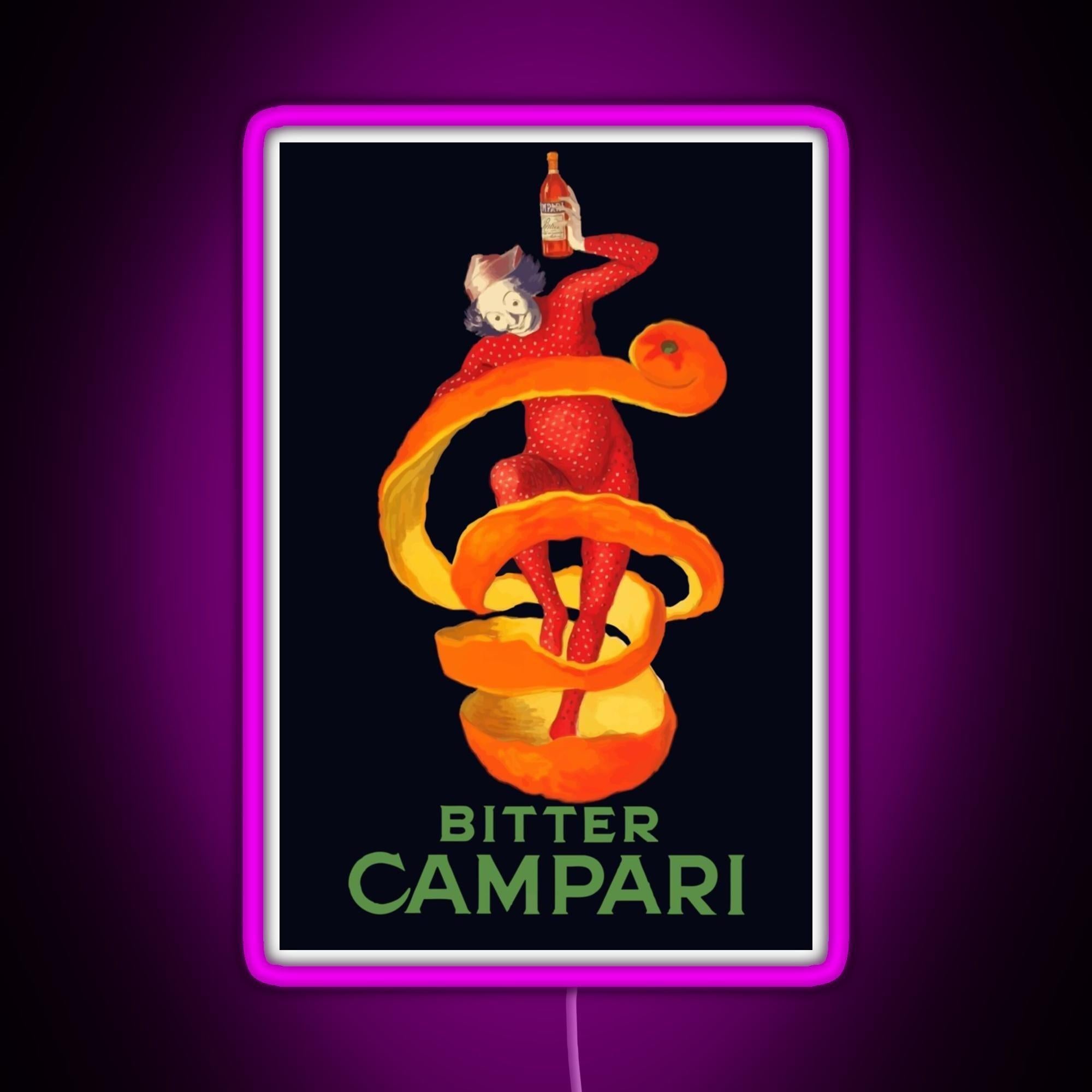 Bitter Campari Leonetto Cappiello Bitter French Liquor Rgb Neon Sign - LED neon sign view 8