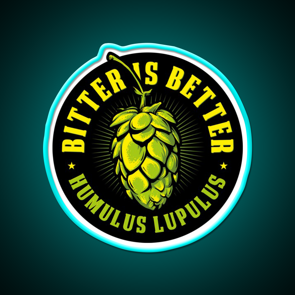Bitter Is Better Beer Bar Decor Led Neon Sign Rgb Color - Size and dimension reference