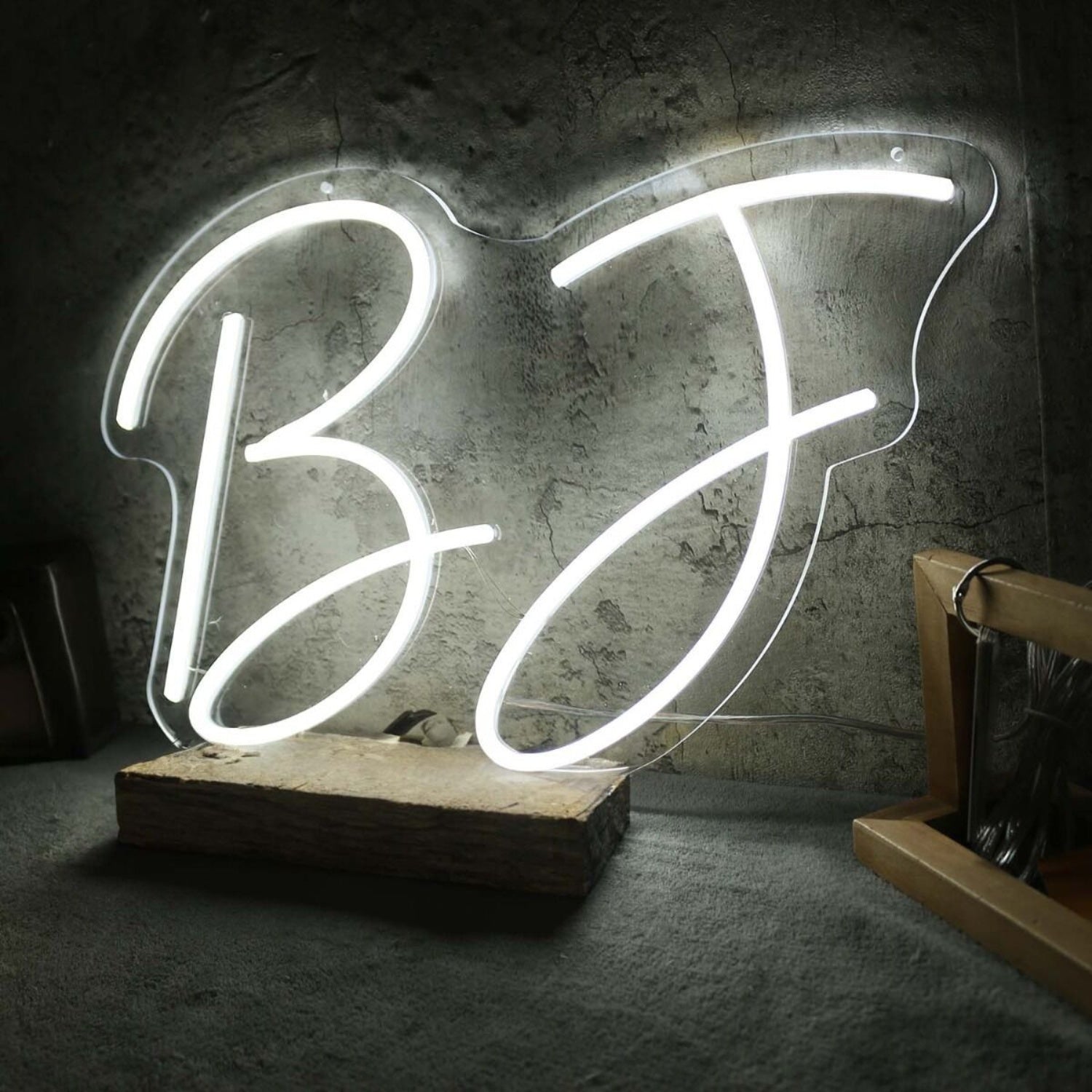 Bj White Led Neon Sign - Shineneon