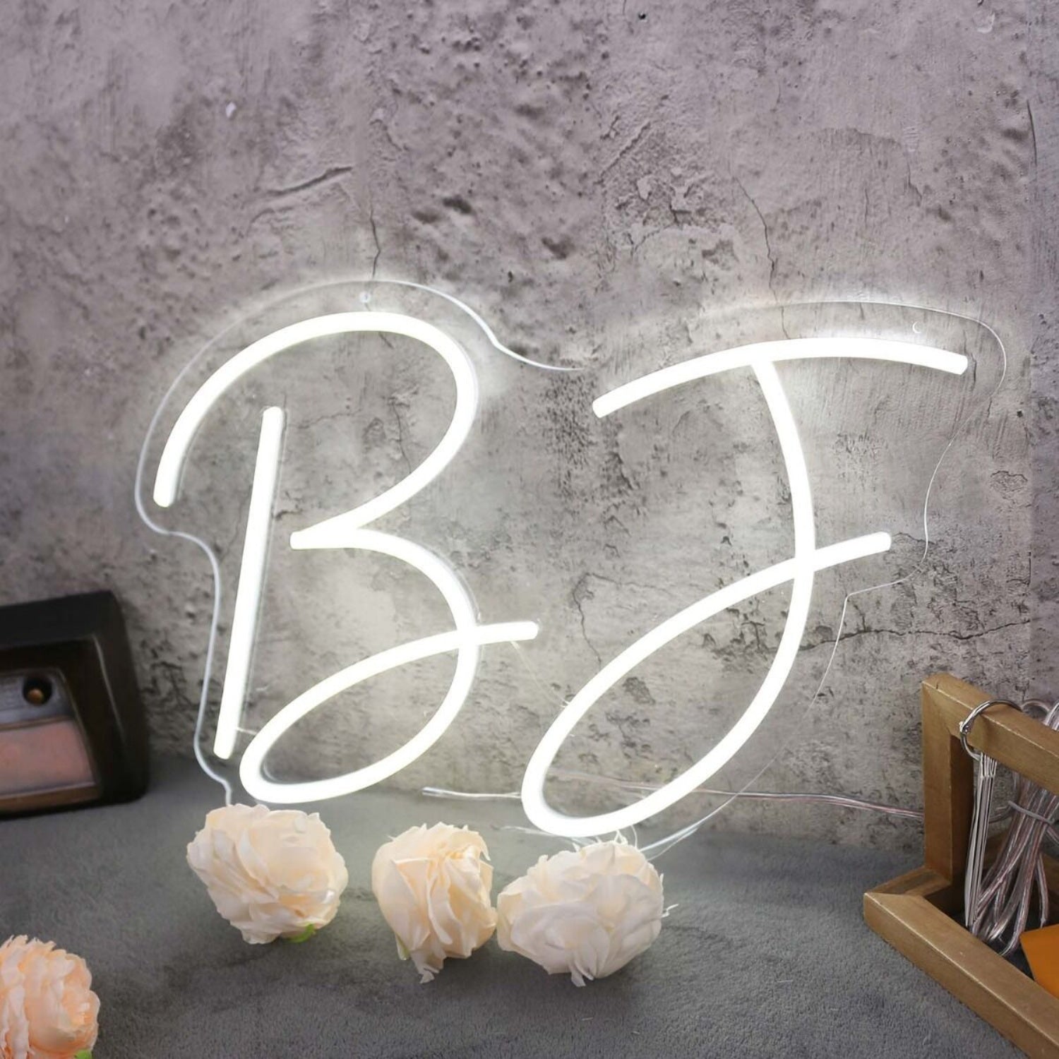 Bj White Led Neon Sign - Shineneon