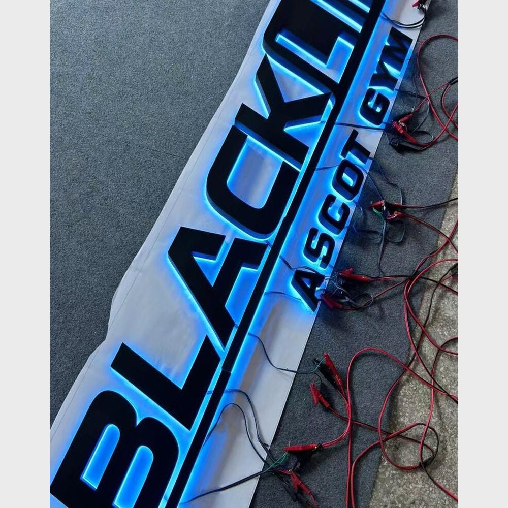 Black Ascot Gym 3D Backlit Channel Letters Led Light Sign - Shineneon