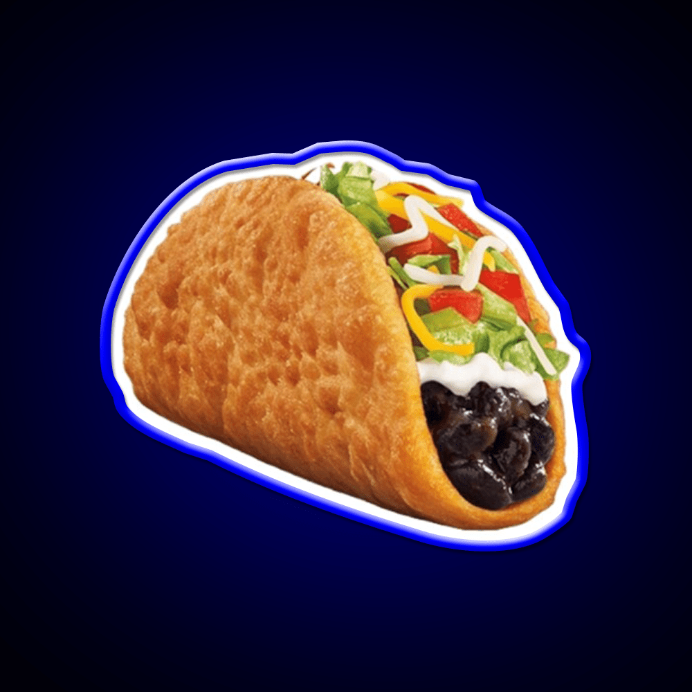 Black Bean Chalupa Supreme Taco Led Neon Sign Mexican Food Sign Rgb Color - Shineneon