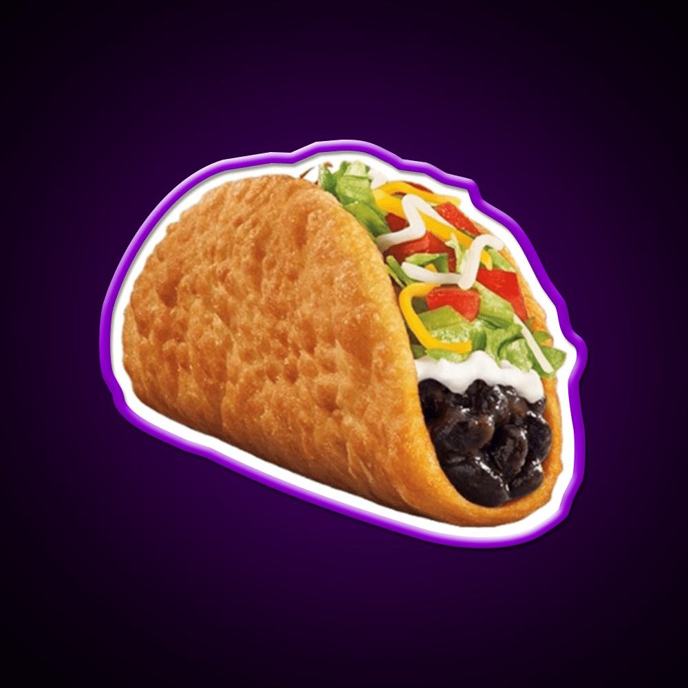 Black Bean Chalupa Supreme Taco Led Neon Sign Mexican Food Sign Rgb Color - Shineneon