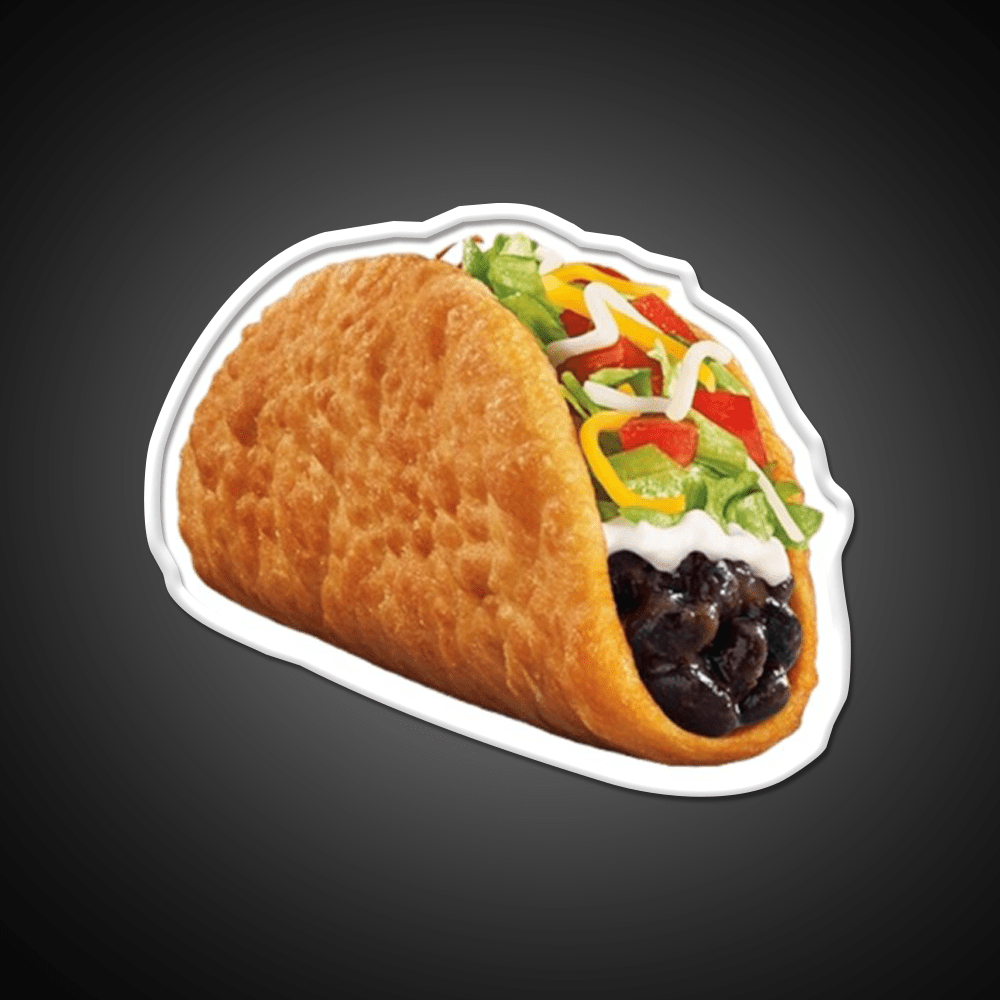 Black Bean Chalupa Supreme Taco Led Neon Sign Mexican Food Sign Rgb Color - Shineneon