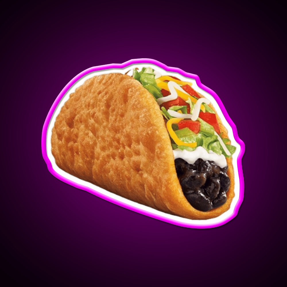 Black Bean Chalupa Supreme Taco Led Neon Sign Mexican Food Sign Rgb Color - Shineneon
