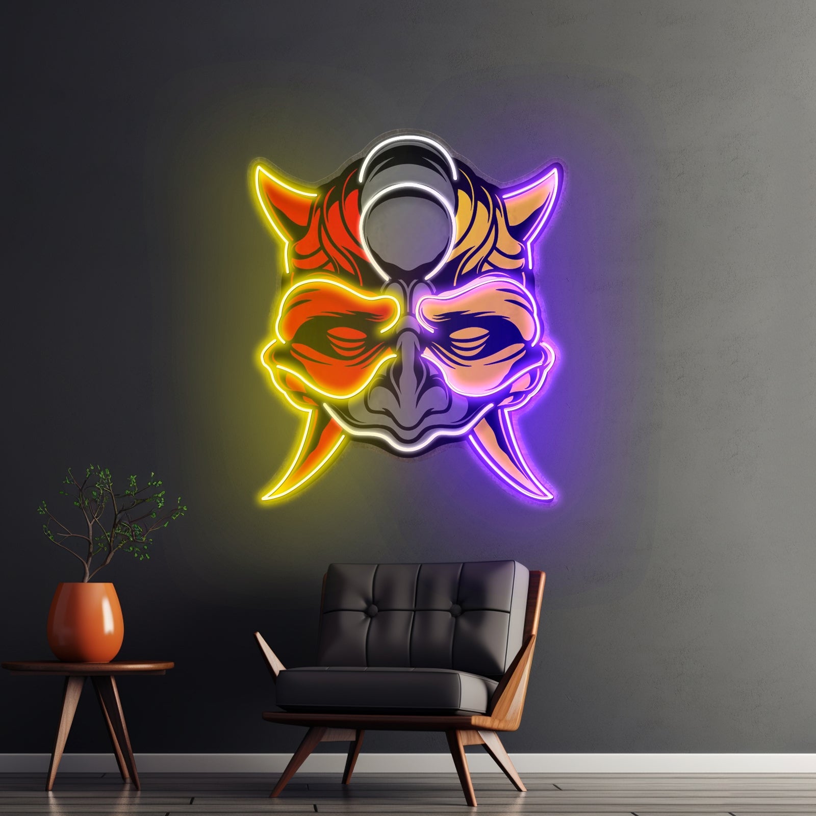 Black Devil Mask Led Neon Sign Light Custom Led Signs - Shineneon