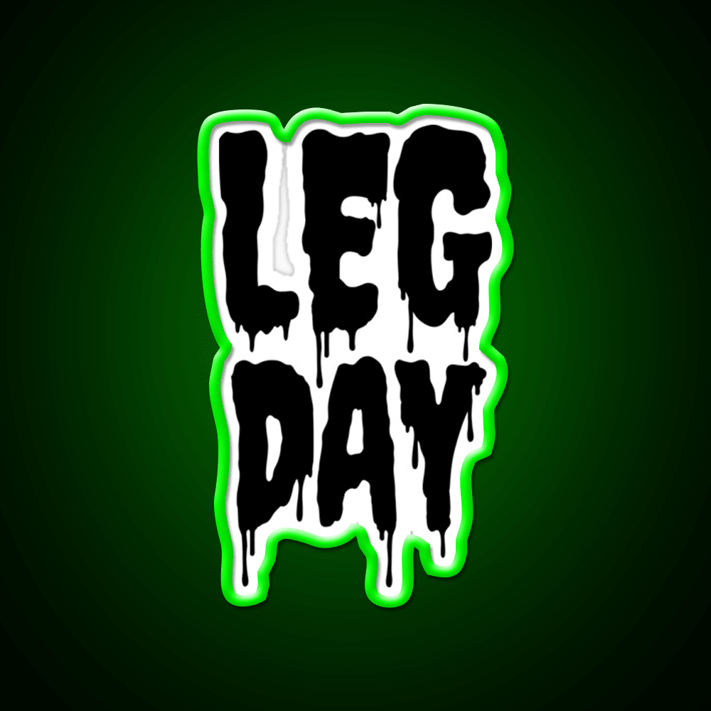 Black Gym Fitness Workout Drip Leg Day Black Gym Fitness Led Neon Sign Rgb Color - Shineneon
