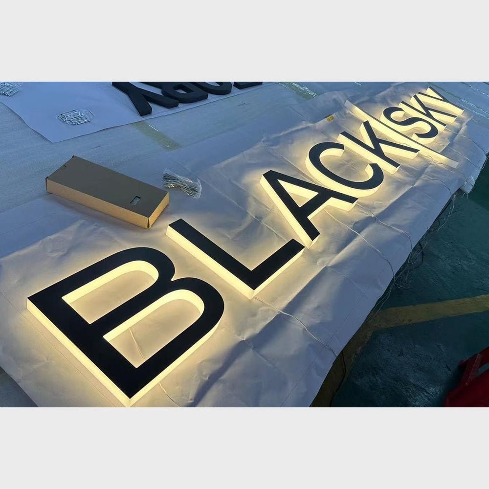 Black Sky 3D Backlit Channel Letters Led Light Sign - Shineneon