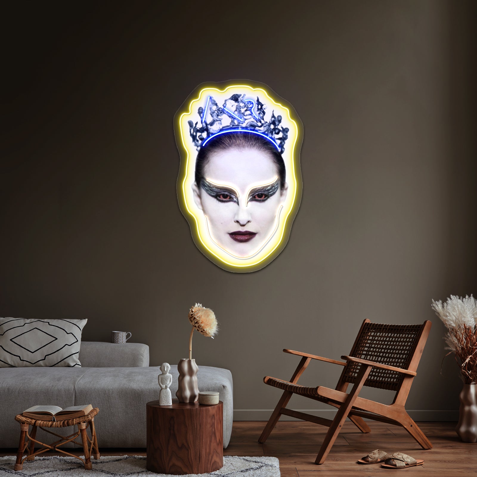 Black Swan Head Artwork Led Neon Sign | Shineneon