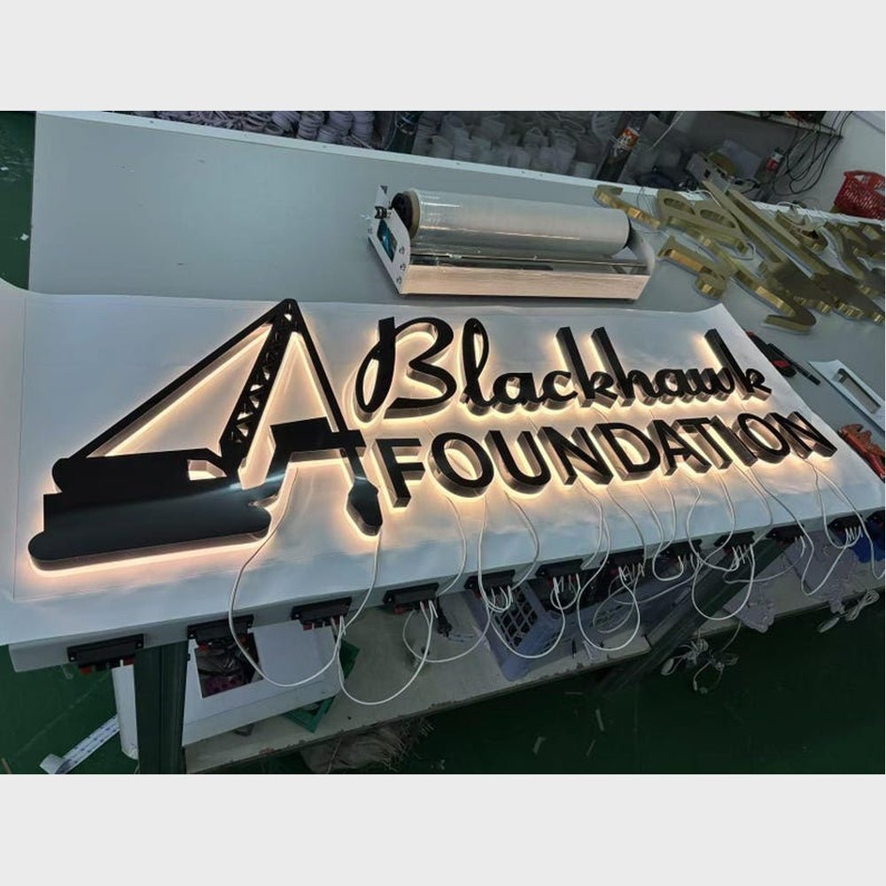 Blackhawk Foundation 3D Backlit Channel Letters Led Light Sign - Shineneon