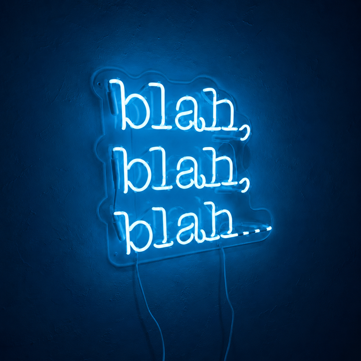 Blah Blah Blah LED Neon Sign - 01 Original Product Image