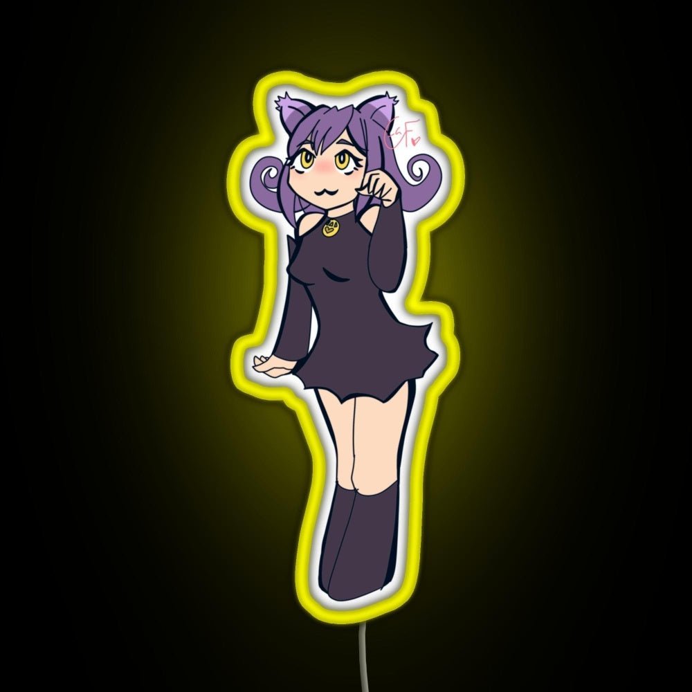 Blair The Cat Rgb Led Neon Sign Pop Wall Art - Shineneon