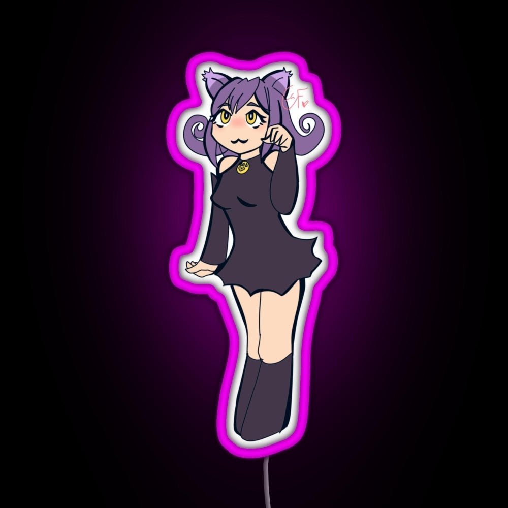 Blair The Cat Rgb Led Neon Sign Pop Wall Art - Shineneon