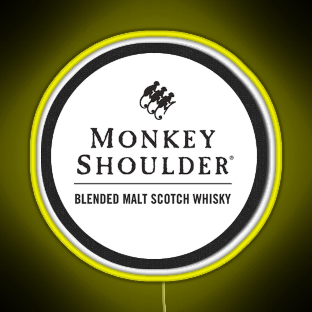 Blended Malt Monkey Shoulder Scotch Rgb Neon Sign - Size and dimension reference