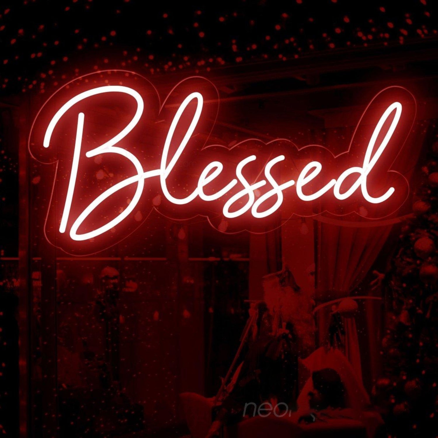 Blessed White And Pink Led Neon Sign For Festive Home Decor | Shineneon