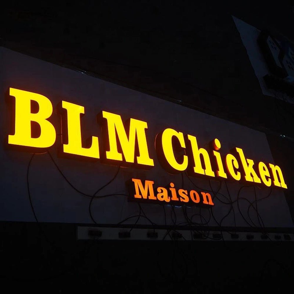 Blm Chicken Maison 3D Frontlit Channel Letters Led Light Sign - Shineneon