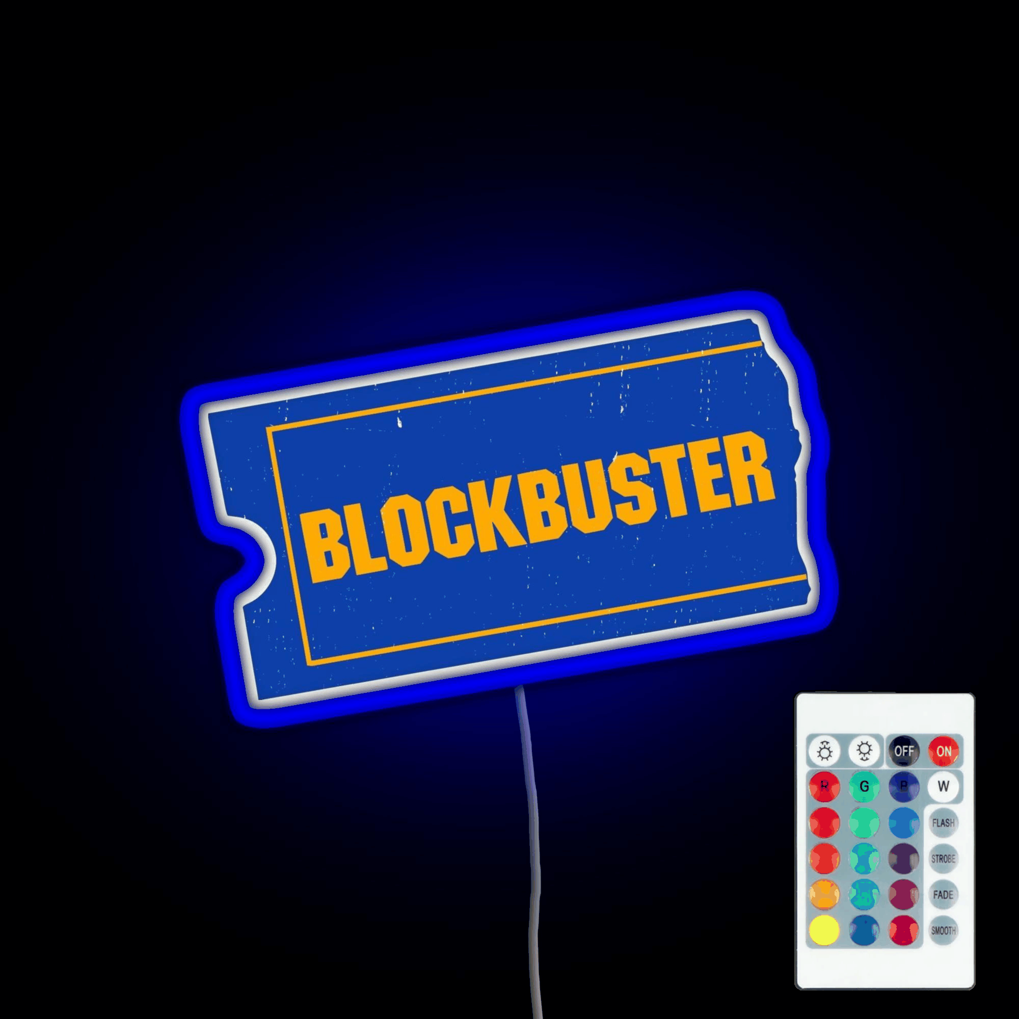 Blockbuster Video Logo Rgb Led Neon Sign Pop Wall Art