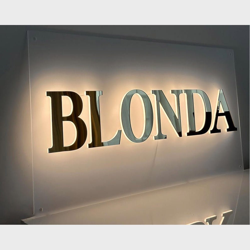 Blonda Acrylic Business Logo Sign - Shineneon