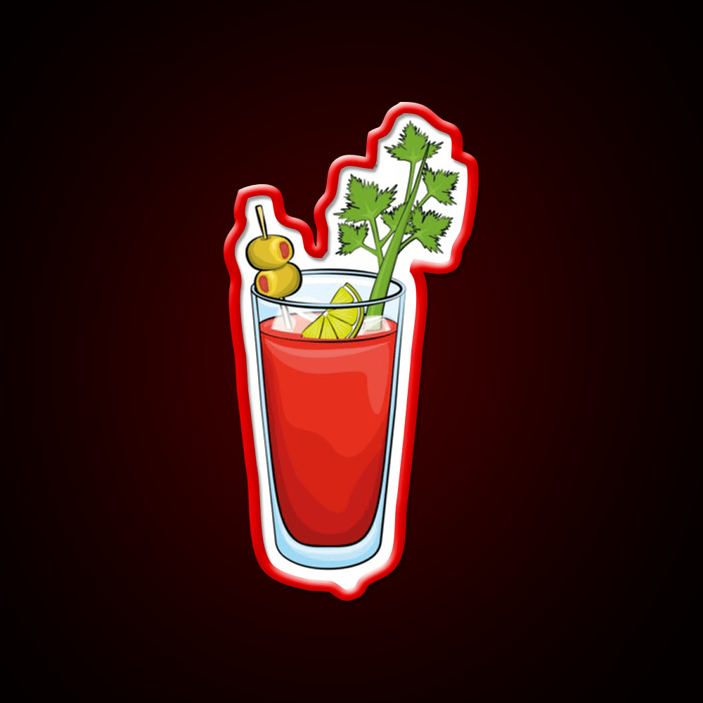 Bloody Mary For Cocktail Mary Lover Cocktail Bar Decor Led Neon Sign Rgb Color - Shineneon