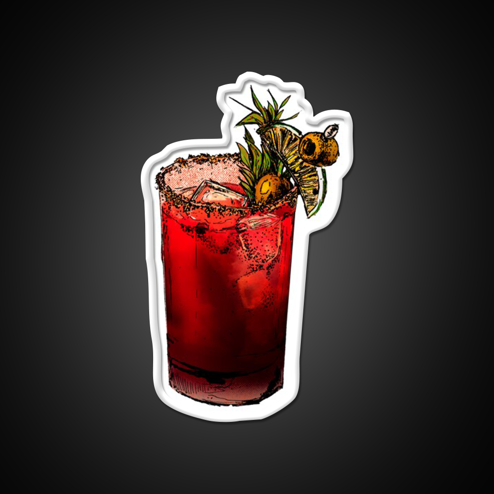Bloody Mary Inked Cocktail Bar Decor Led Neon Sign Rgb Color - LED neon sign view 11