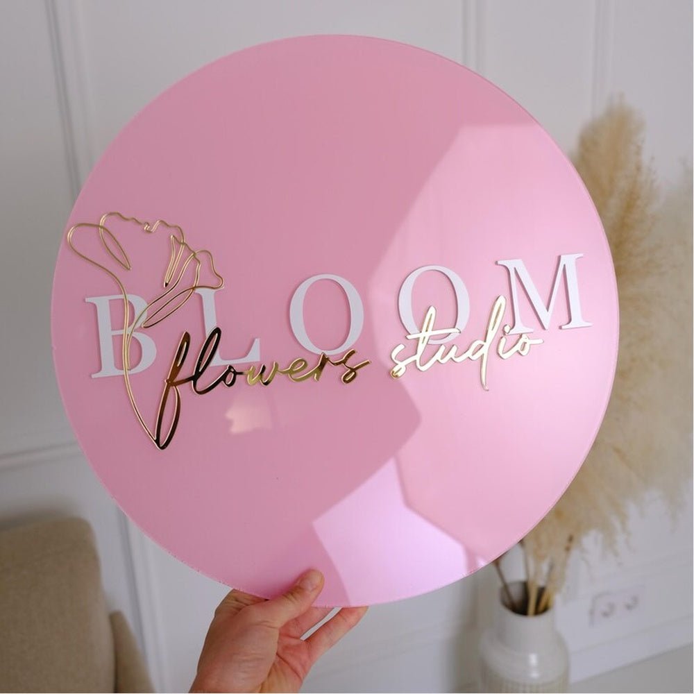 Bloom Forever Studio Acrylic Business Logo Sign - Shineneon