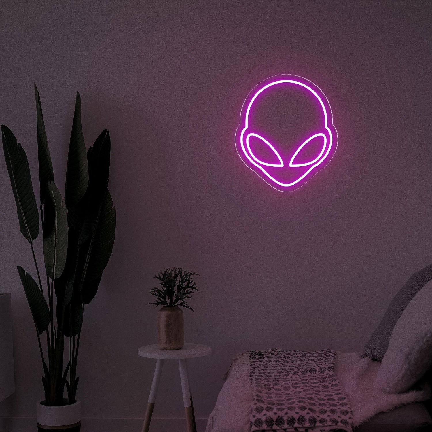 Blue Alien Head Led Neon Sign For Sci-Fi Bedroom Wall Decor | Shineneon