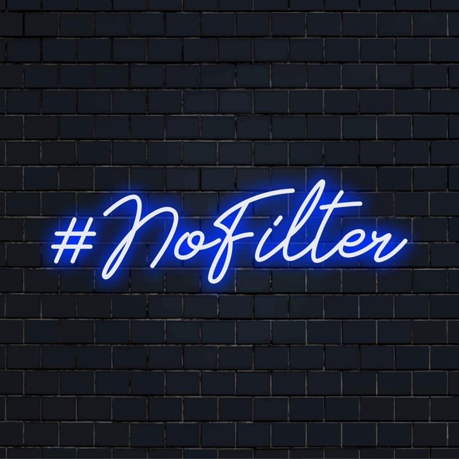 Blue Artistic Script Led Neon Sign For Trendy Cafes And Bars | Shineneon