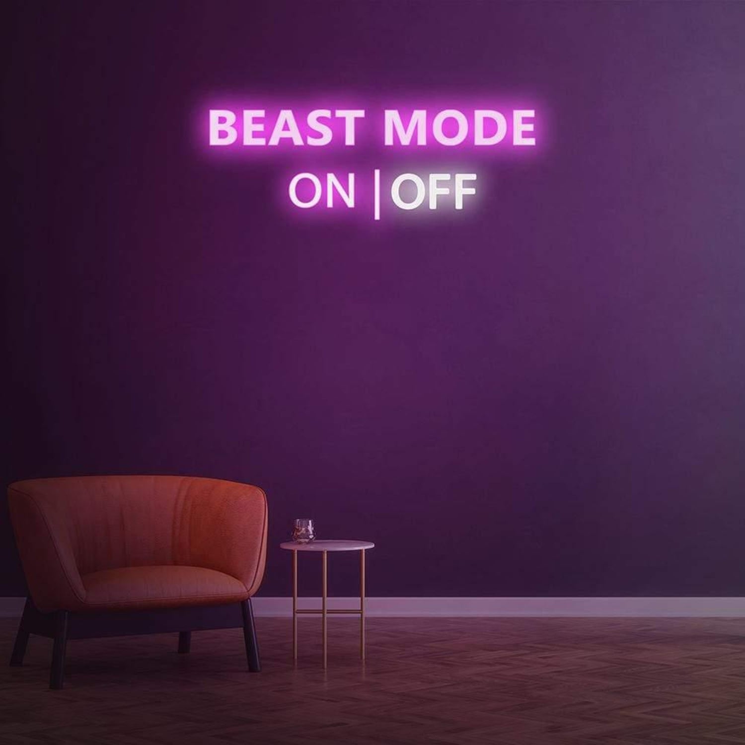 Blue Beast Mode Switch Led Neon Sign For Gym Wall Art Or Modern Decor | Shineneon