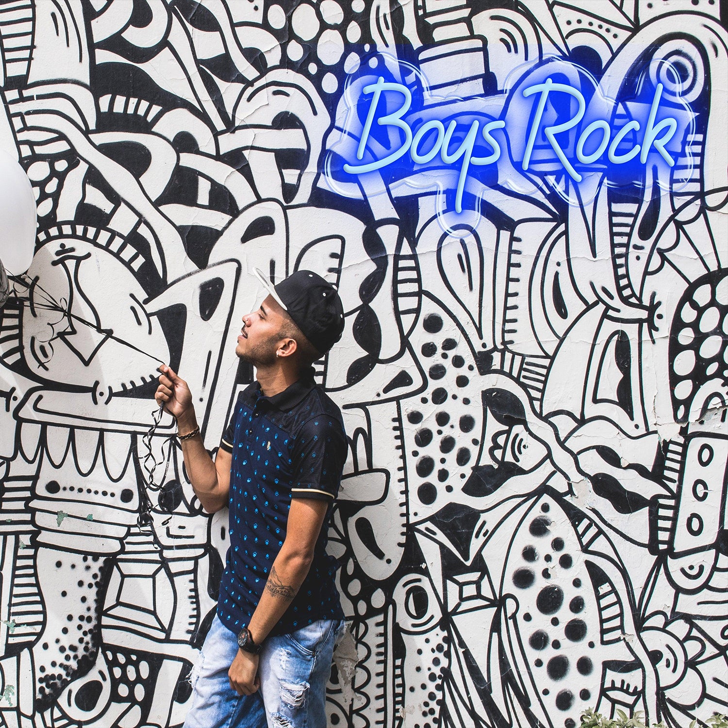 Blue Boys Rock Led Neon Sign For Urban Wall Art | Shineneon