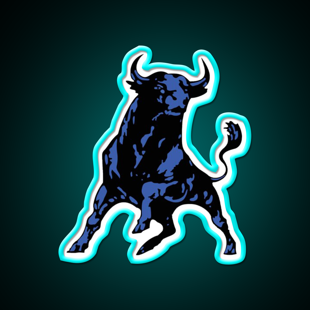 Blue Bull Beer Bar Decor Led Neon Sign Rgb Color - Size and dimension reference