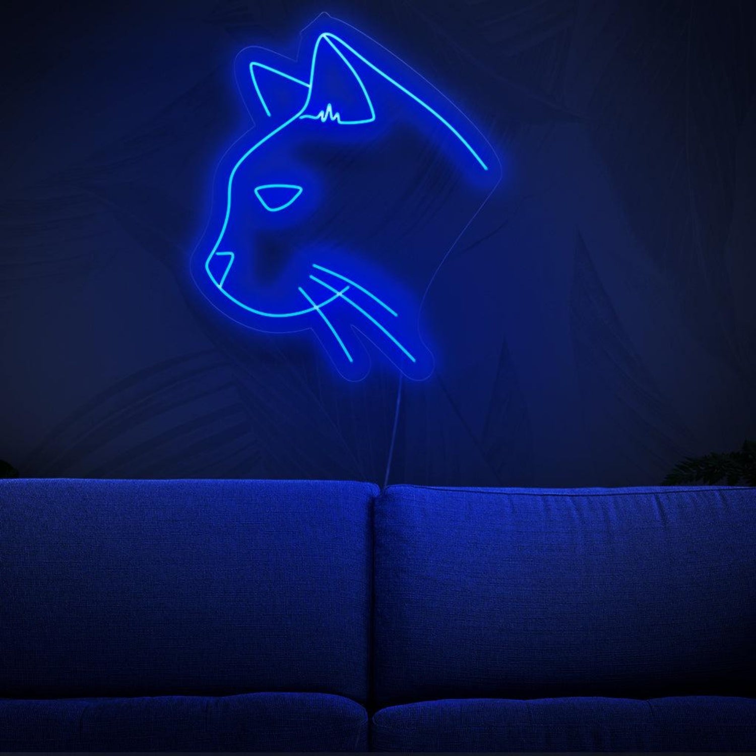 Blue Cat Silhouette Led Neon Sign For Home Pet Shops | Shineneon