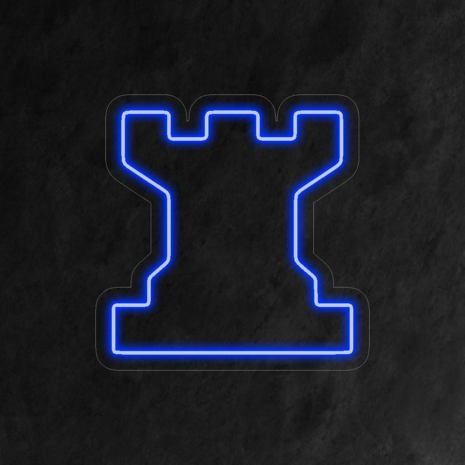 Blue Chess Rook Led Neon Sign Game Room Wall Art | Shineneon