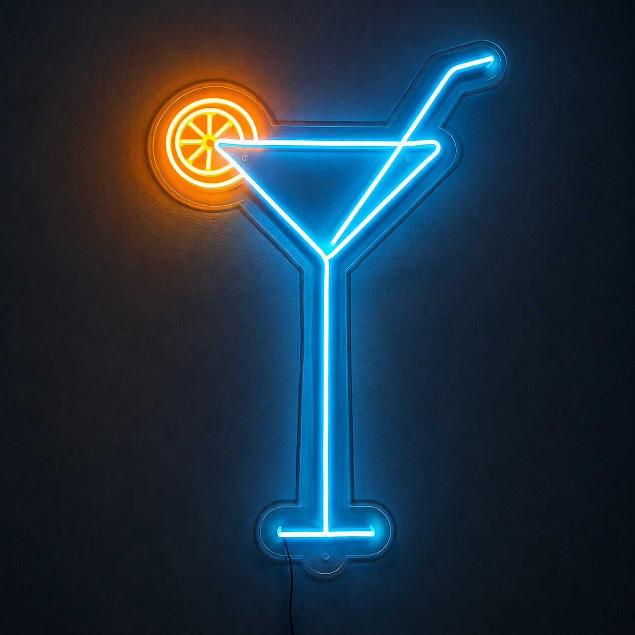 Blue Citrus Martini Neon Sign LED Neon Sign high-converting product image