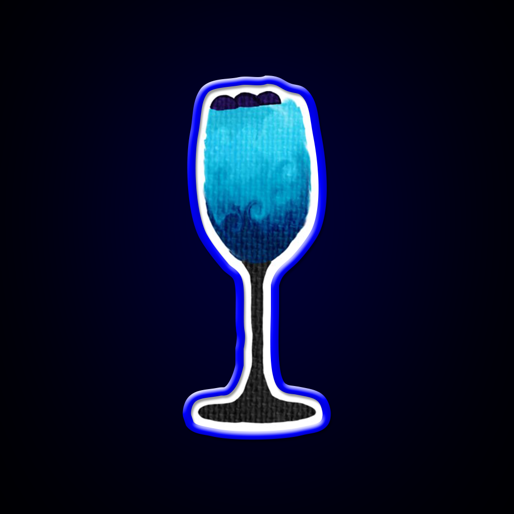 Blue Cocktail Bar Decor Led Neon Sign Rgb Color