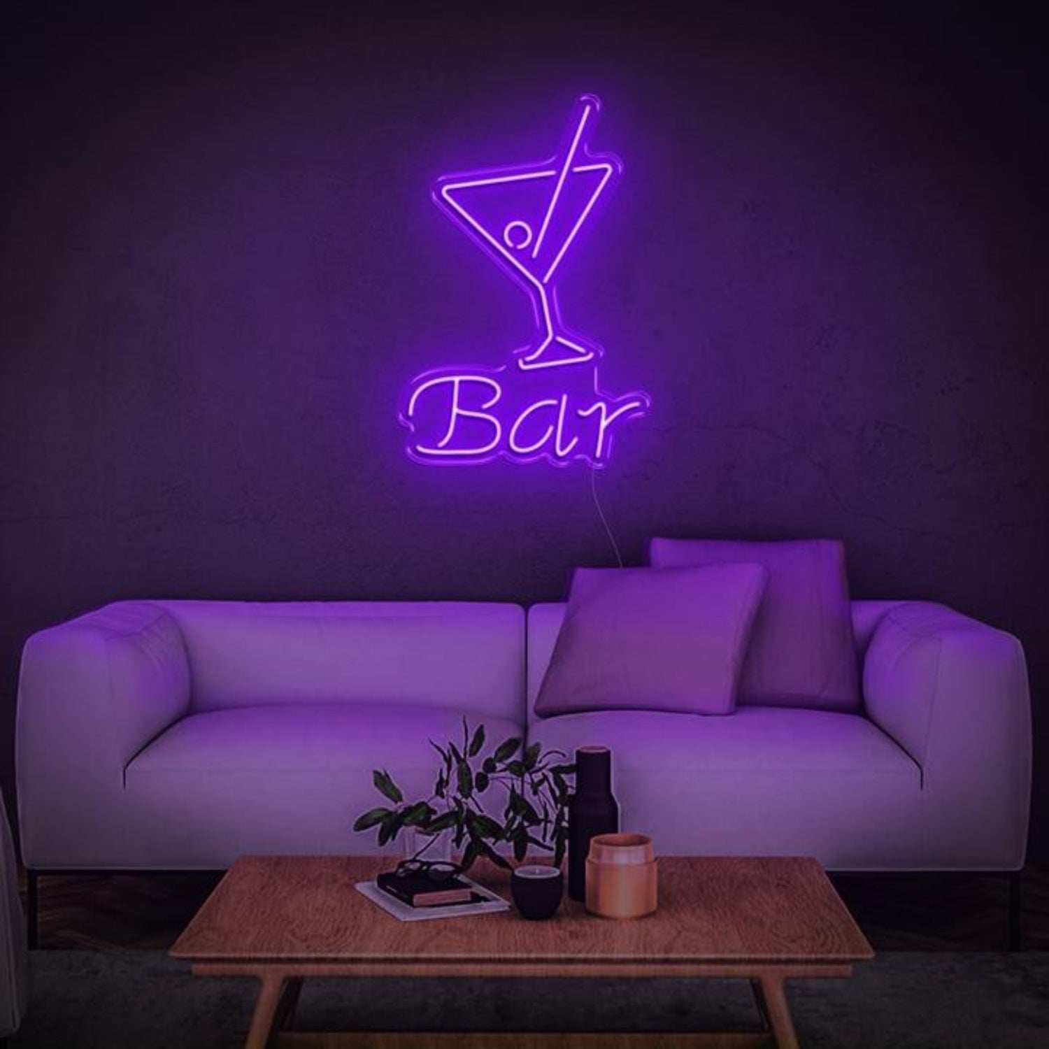 Blue Cocktail Bar Led Neon Sign For Modern Restaurant Decor | Shineneon