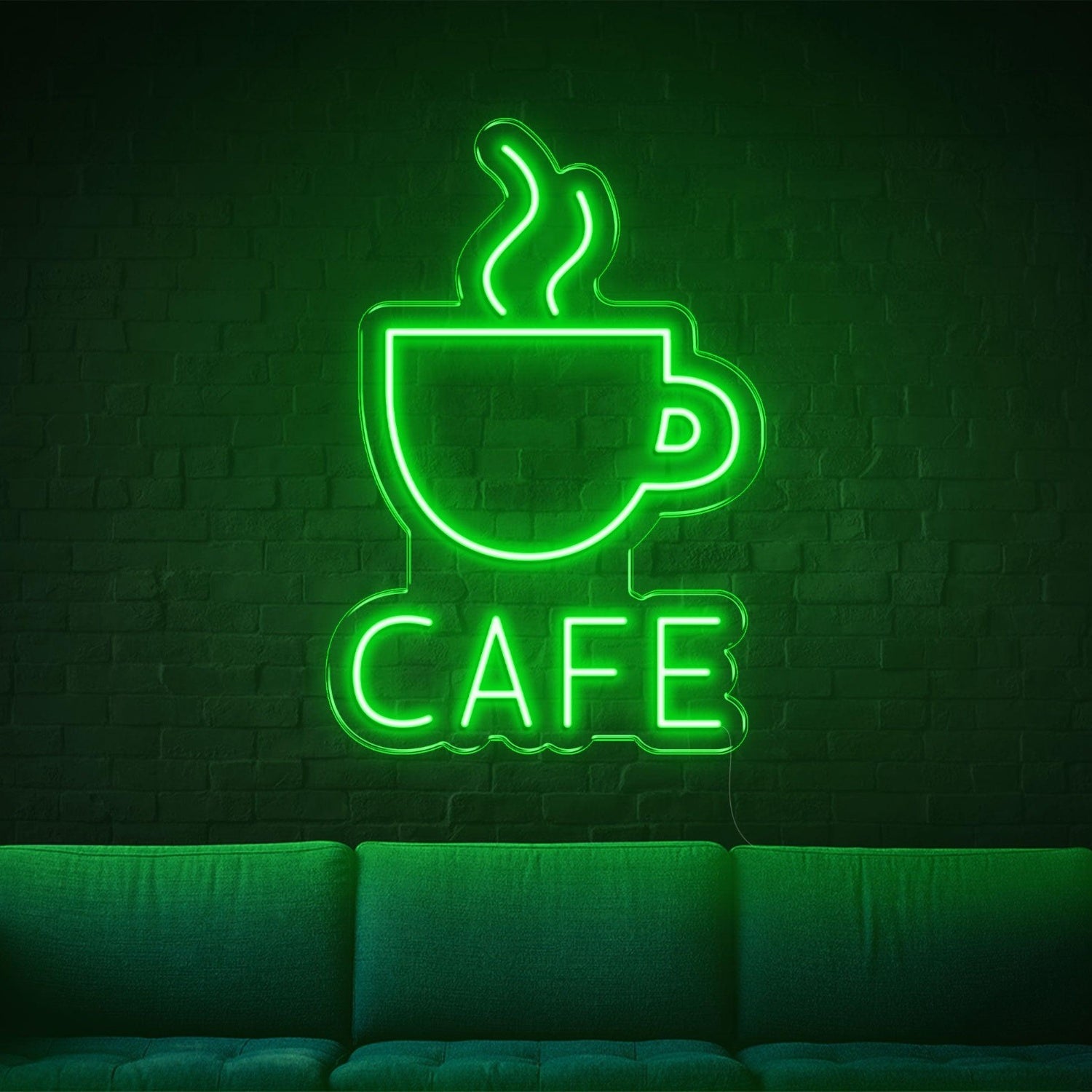 Blue Coffee Cup Cafe Led Neon Sign For Indoor Cafe Lounge Decor | Shineneon