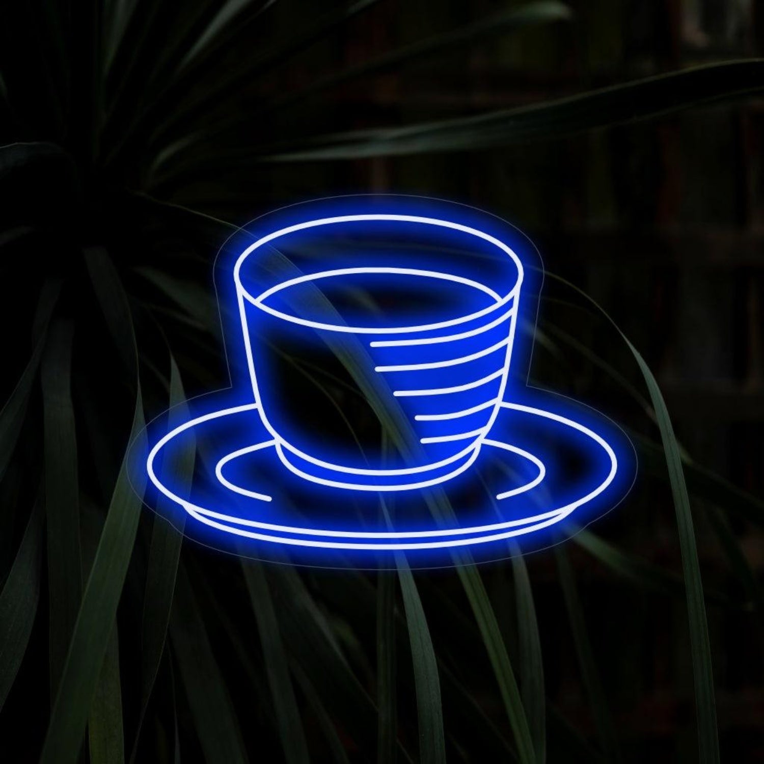 Blue Cup And Saucer Led Neon Sign For Cafe Home Decor | Shineneon