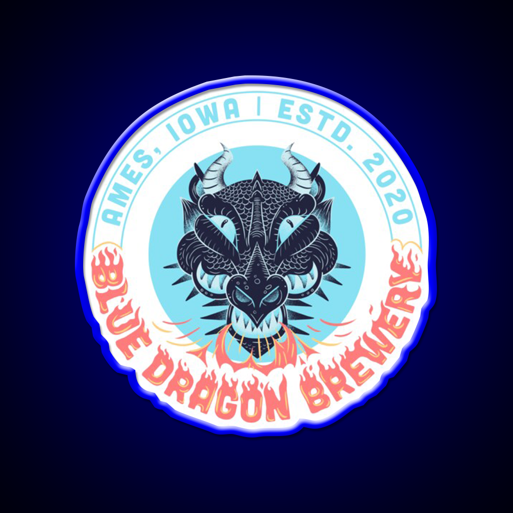 Blue Dragon Brewery Logo Beer Bar Decor Led Neon Sign Rgb Color - LED neon sign view 5