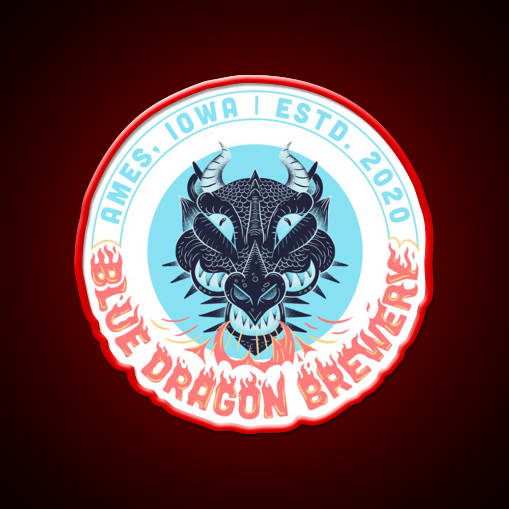 Blue Dragon Brewery Logo Beer Bar Decor Led Neon Sign Rgb Color - LED neon sign view 10