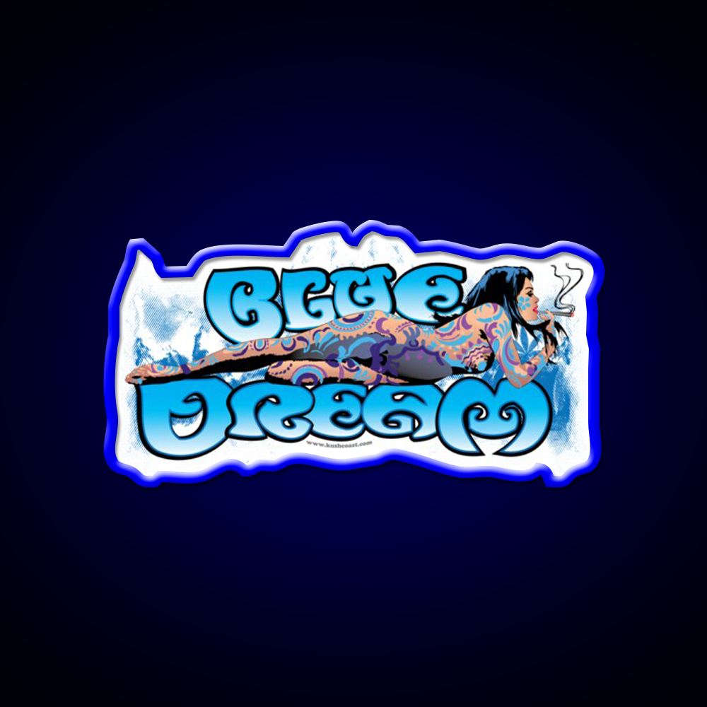 Blue Dream Strain Art Green Leaf Led Neon Sign 420 Neon Decor Rgb Color - LED neon sign view 5