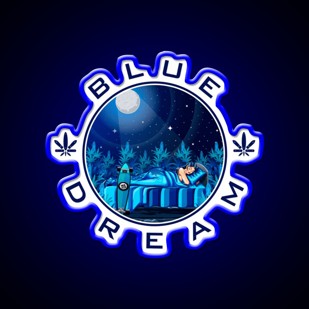 Blue Dream Weed Hemp Inspired Green Leaf Led Neon Sign Rgb Color - Shineneon