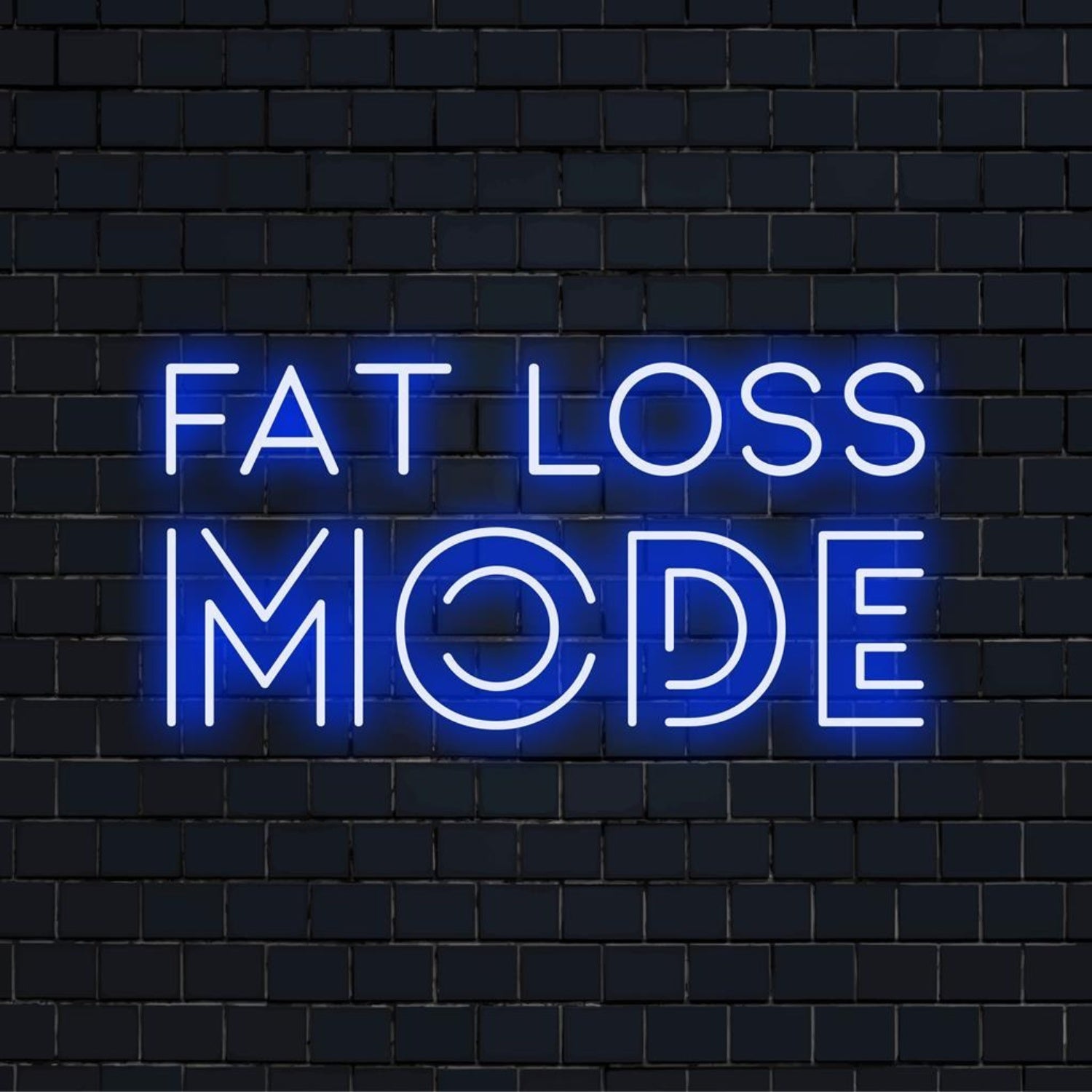 Blue Fat Loss Mode Led Neon Sign For Gym Wall Decor | Shineneon