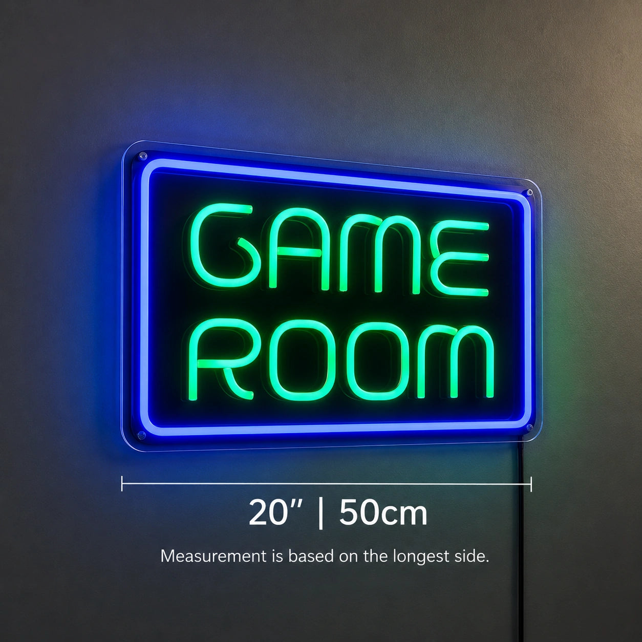 Blue Game Room Panel Neon Sign LED Neon Sign size image