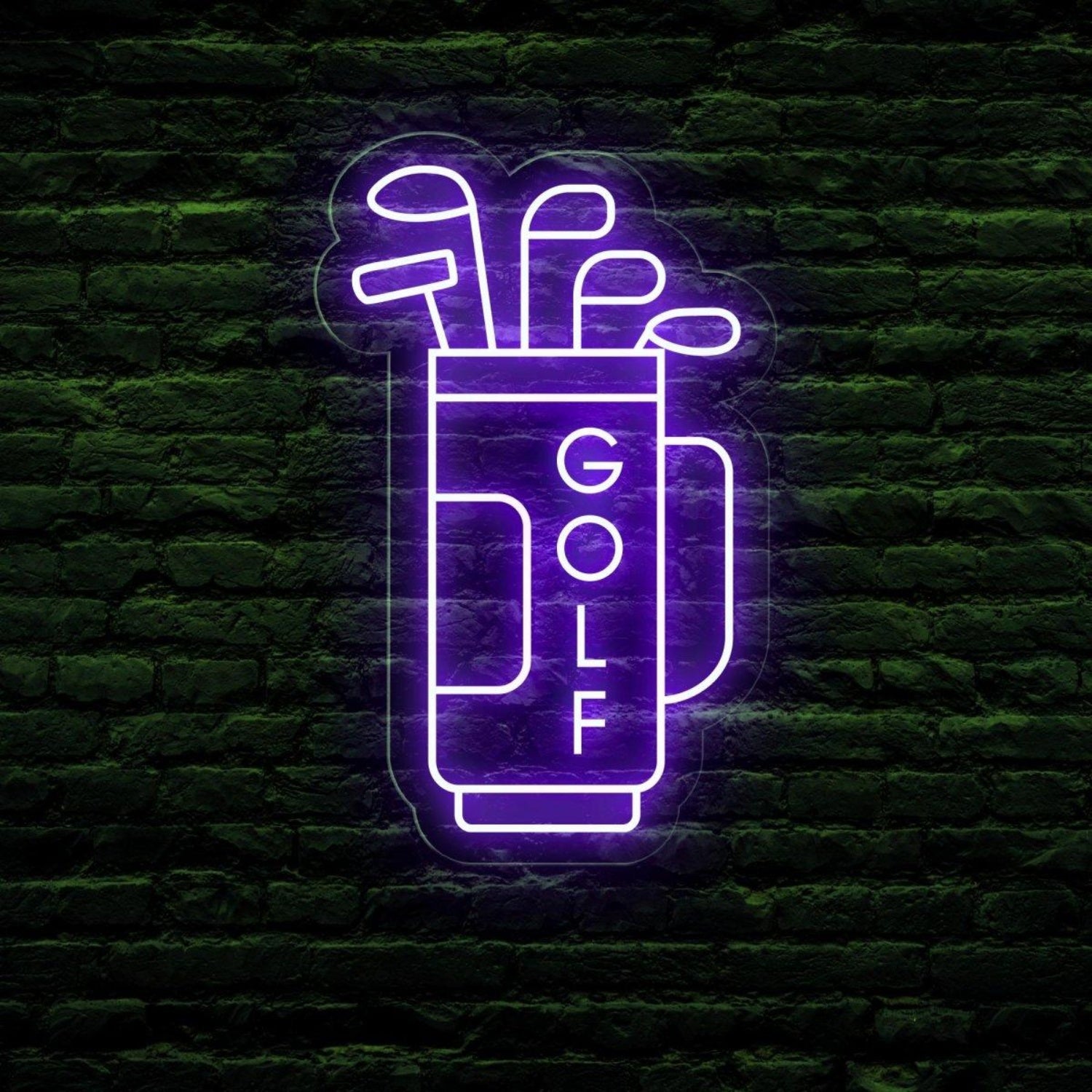 Blue Golf Bag Clubs Led Neon Sign For Indoor Sports Bar Decor | Shineneon
