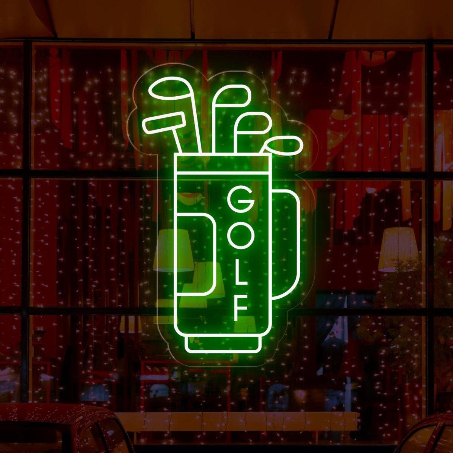 Blue Golf Bag Clubs Led Neon Sign For Indoor Sports Bar Decor | Shineneon