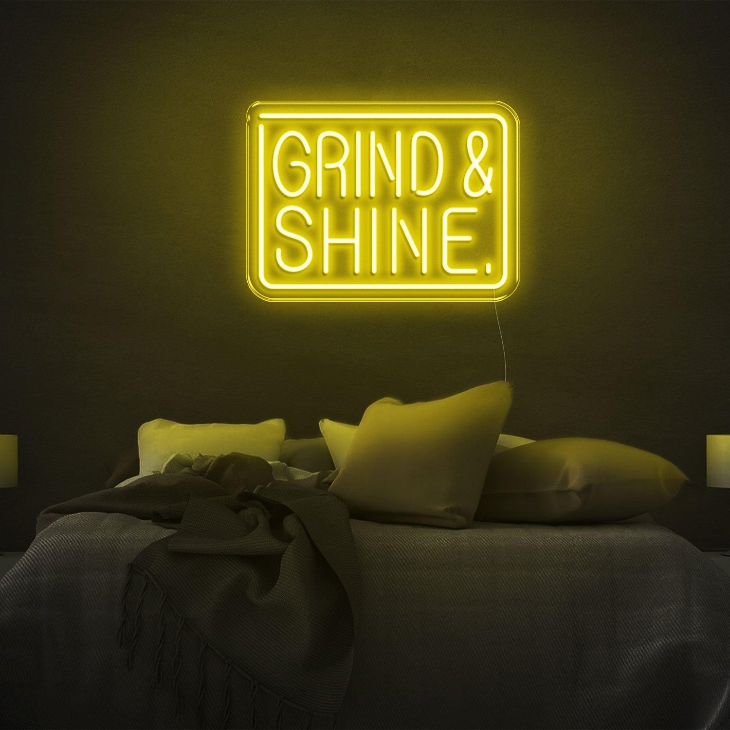 Blue Grind Shine Led Neon Sign Modern Bedroom Wall Decor | Shineneon