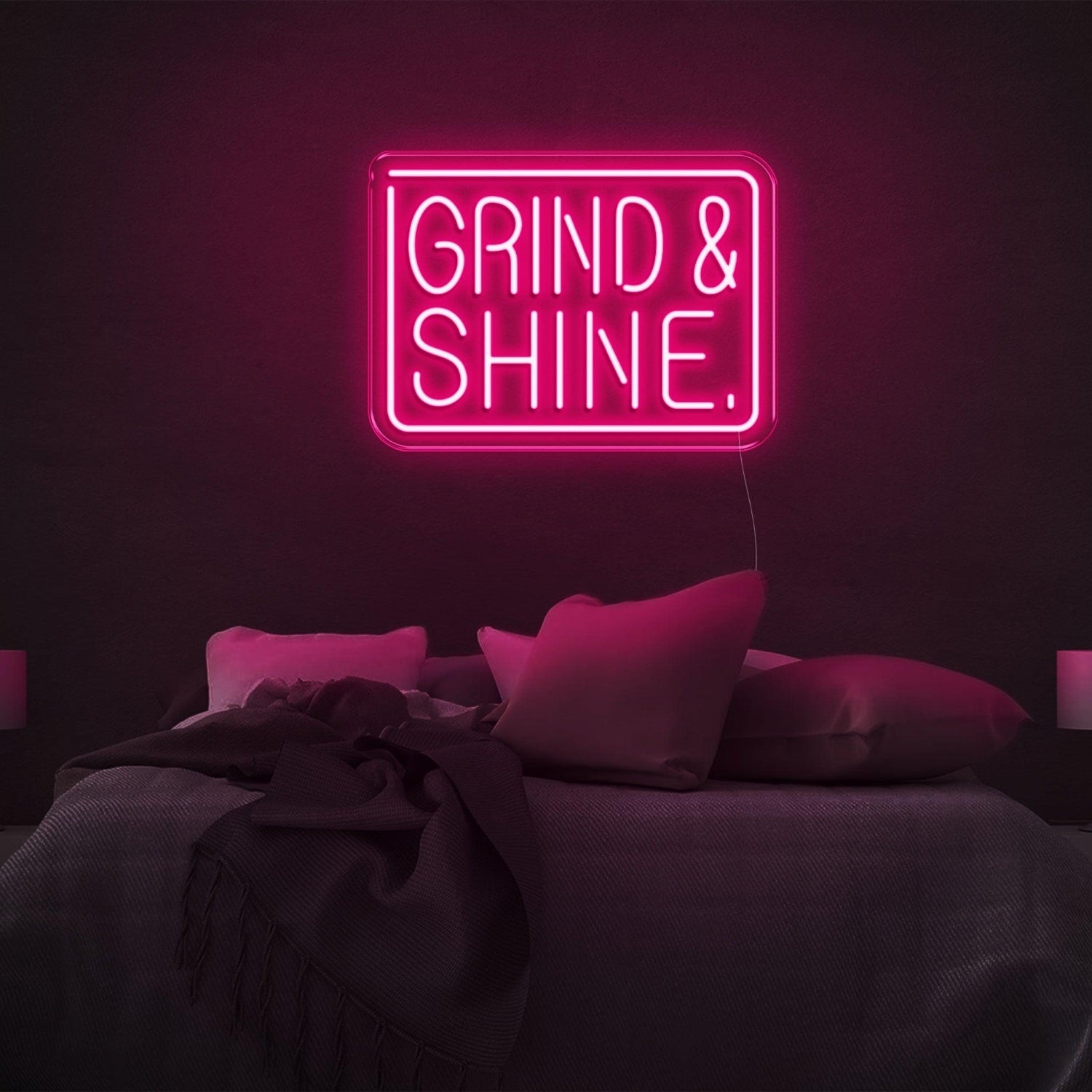 Blue Grind Shine Led Neon Sign Modern Bedroom Wall Decor | Shineneon