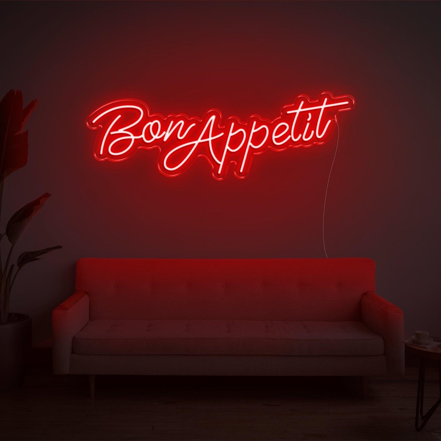 Blue Handwritten Bon Appetit Led Neon Sign For Home Restaurant Decor | Shineneon