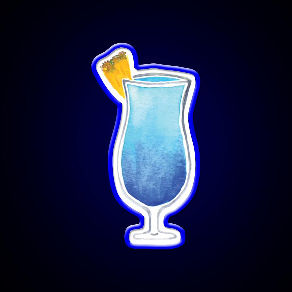 Blue Hawaiian Drink Cocktail Bar Decor Led Neon Sign Rgb Color - LED neon sign view 5