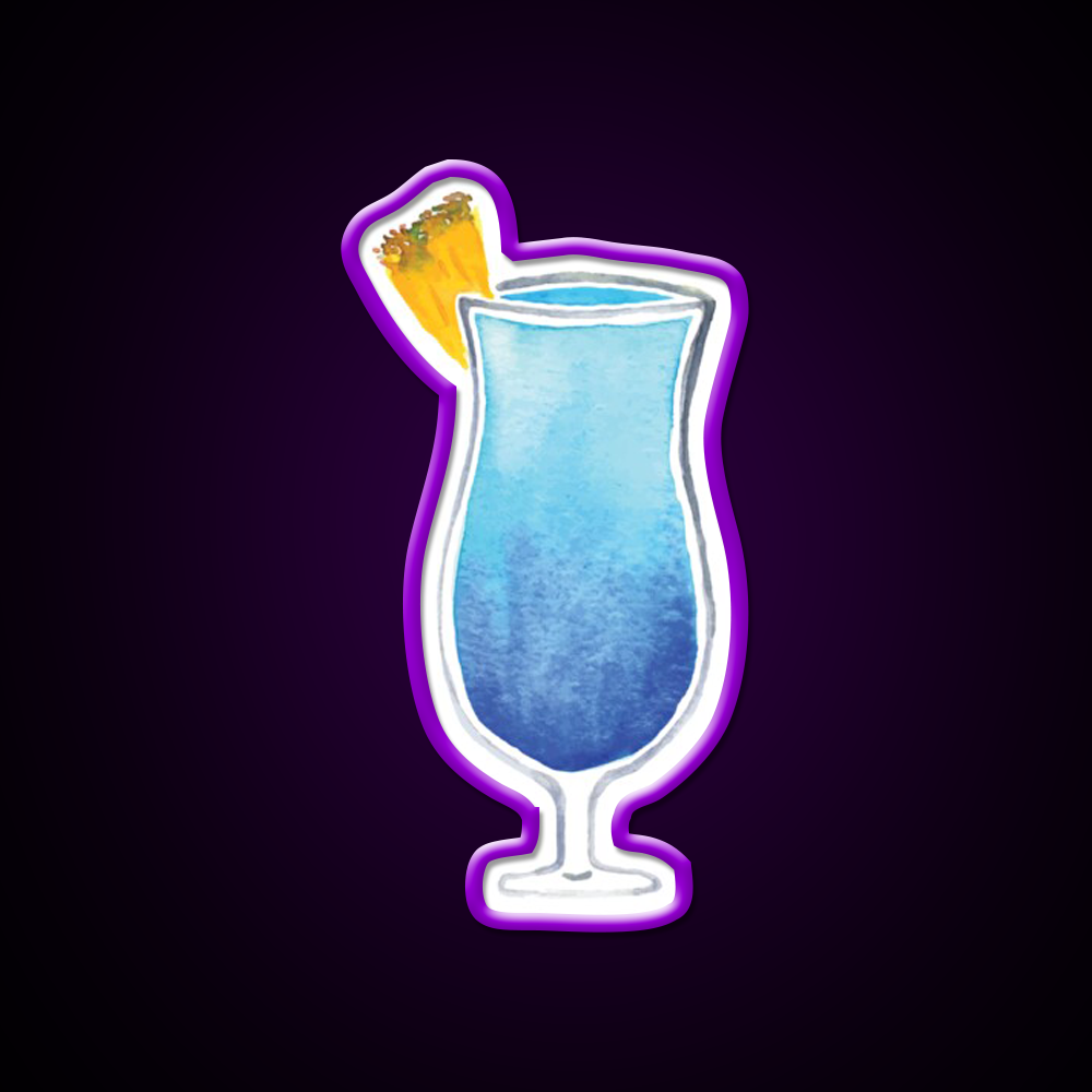 Blue Hawaiian Drink Cocktail Bar Decor Led Neon Sign Rgb Color - LED neon sign view 9